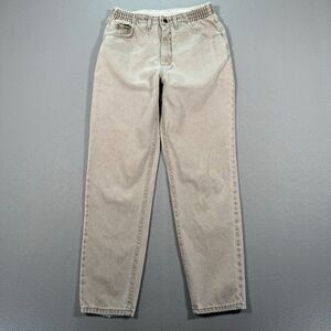 Vintage Lee Jeans‎ Womens 10 Beige Gray Wash Straight Leg Stretch Waist American